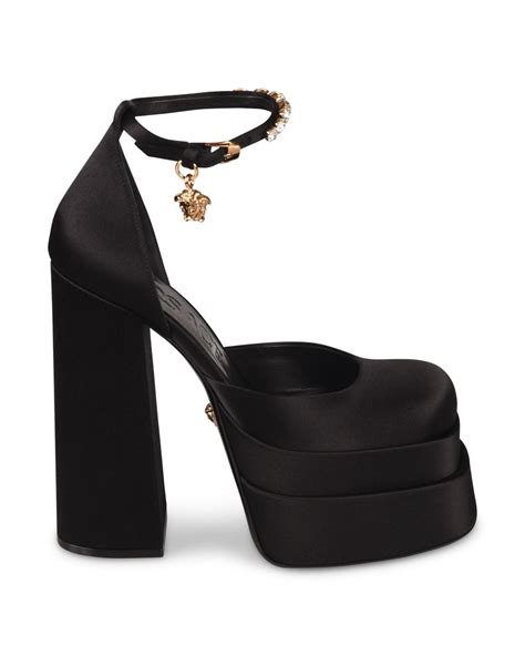 versace block heels|versace sandals.